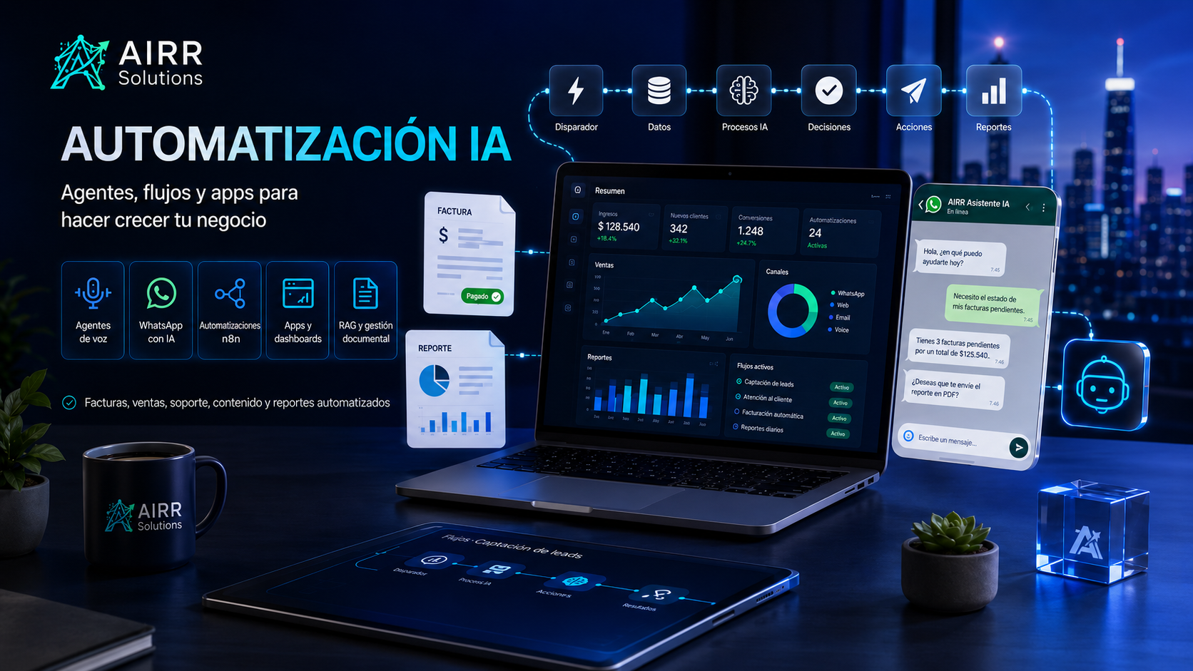 Automatizaci&oacute;n IA para empresas AIRR Solutions